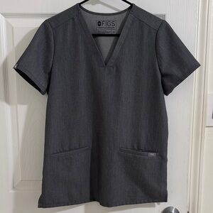 Figs Gray Short Sleeve Women's Top